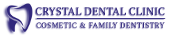 The image features a logo with text, including Crystal Dental Clinic, COSMETIC FAMILY DENTISTRY, and Dentist Cosmetic.